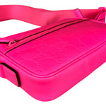 Gucci Hot Pink GG Rubber Effect Crossbody Bag