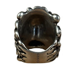 Gucci Silver Cocktail Lion Head Motif Ring