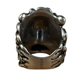 Gucci Silver Cocktail Lion Head Motif Ring