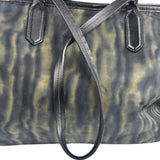 Prada Green/Black Nylon Tessuto Stampato Shoulder Bag