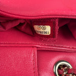 Chanel Pink/Red Quilted Leather Mademoiselle Double Flap Bag 2017