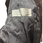 Vintage Saga Ranched Mink Dark Brown Fur Coat