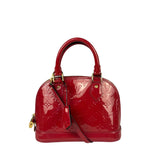 Louis Vuitton Red Vernis Alma BB Handbag