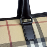 Burberry Leather Trim House Check Small Speedy Handbag