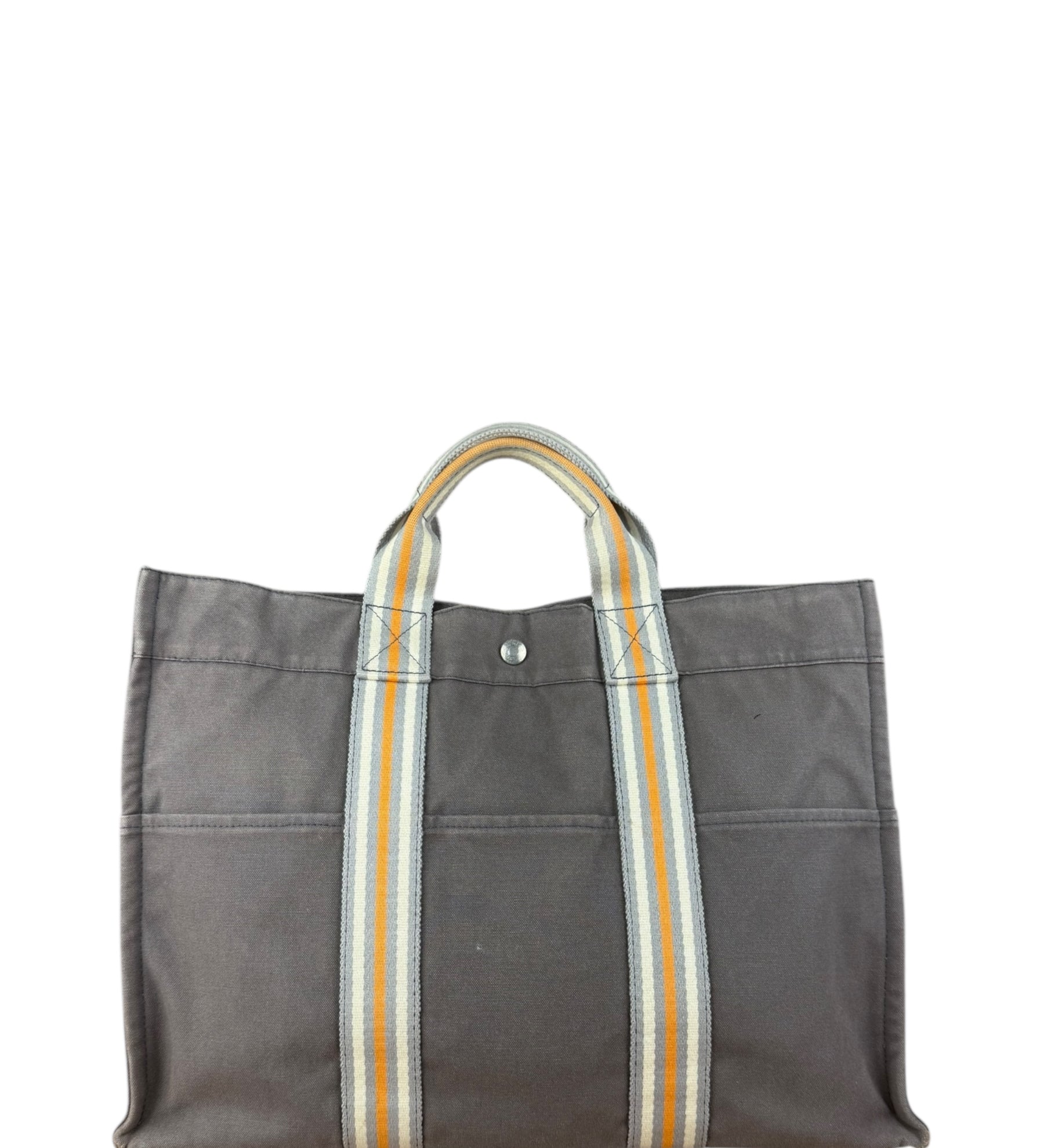Hermes Grey Canvas Fourre Tout GM