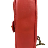 Chanel Red Quilted Caviar Leather Timeless Shoulder Bag 2012