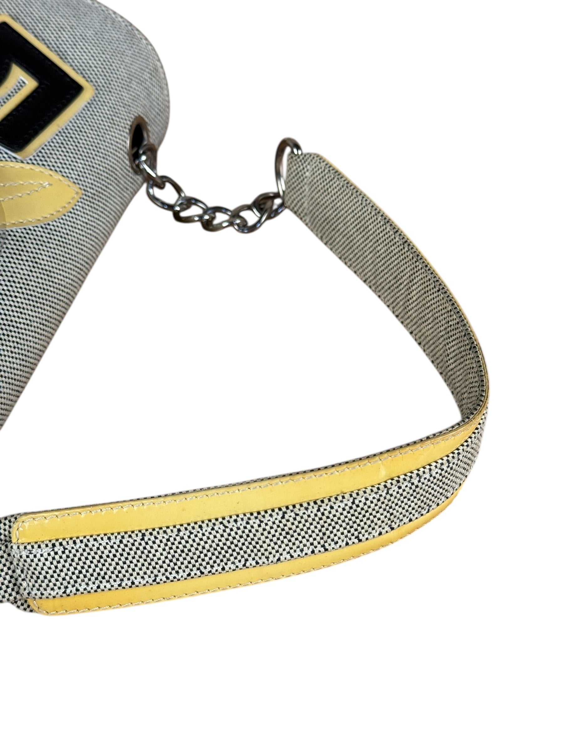 Chanel 2005 Canvas Camellia No. 5 Flap Shoulder Bag