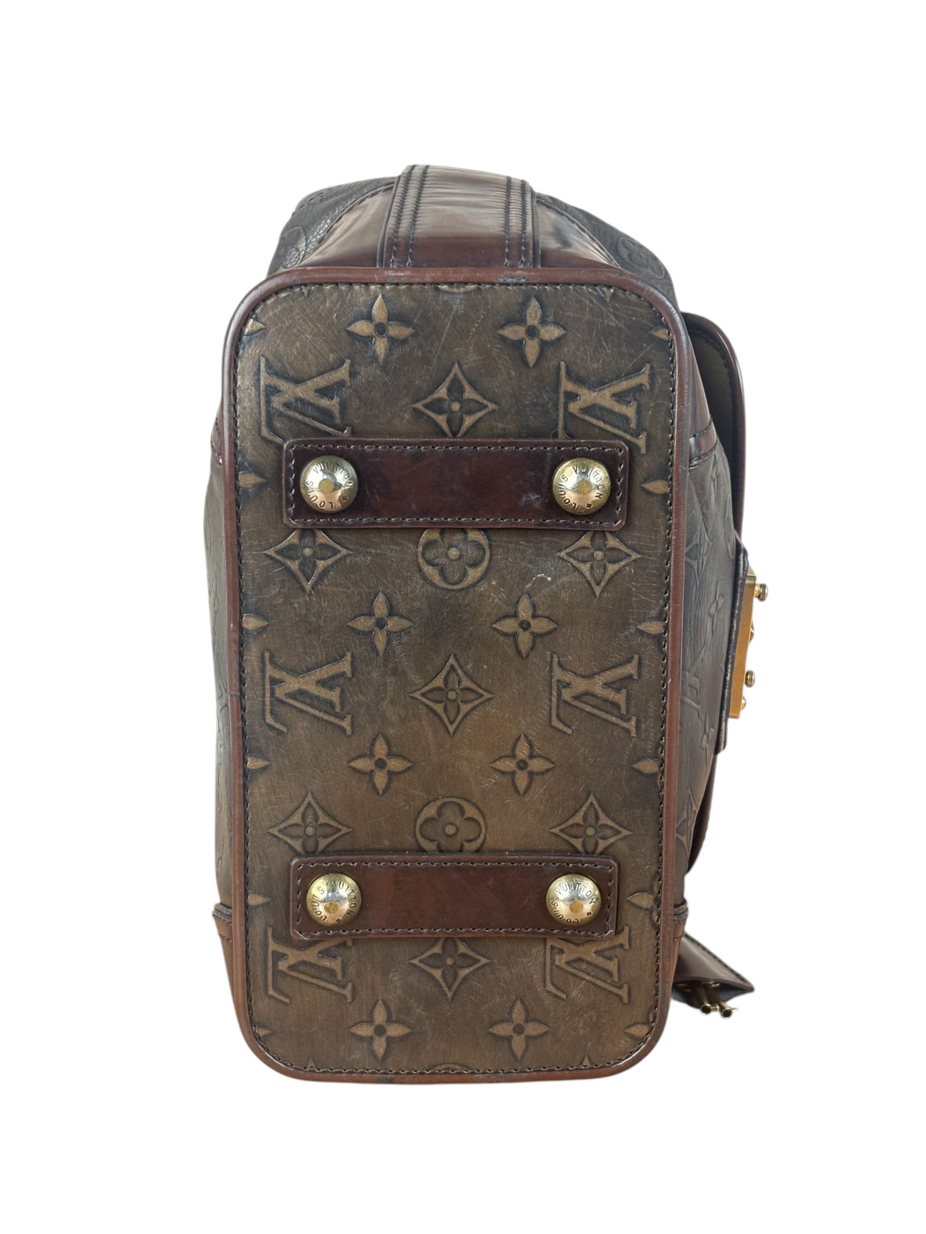Louis Vuitton Metallic Bronze Embossed Sergeant PM Shoulder Bag