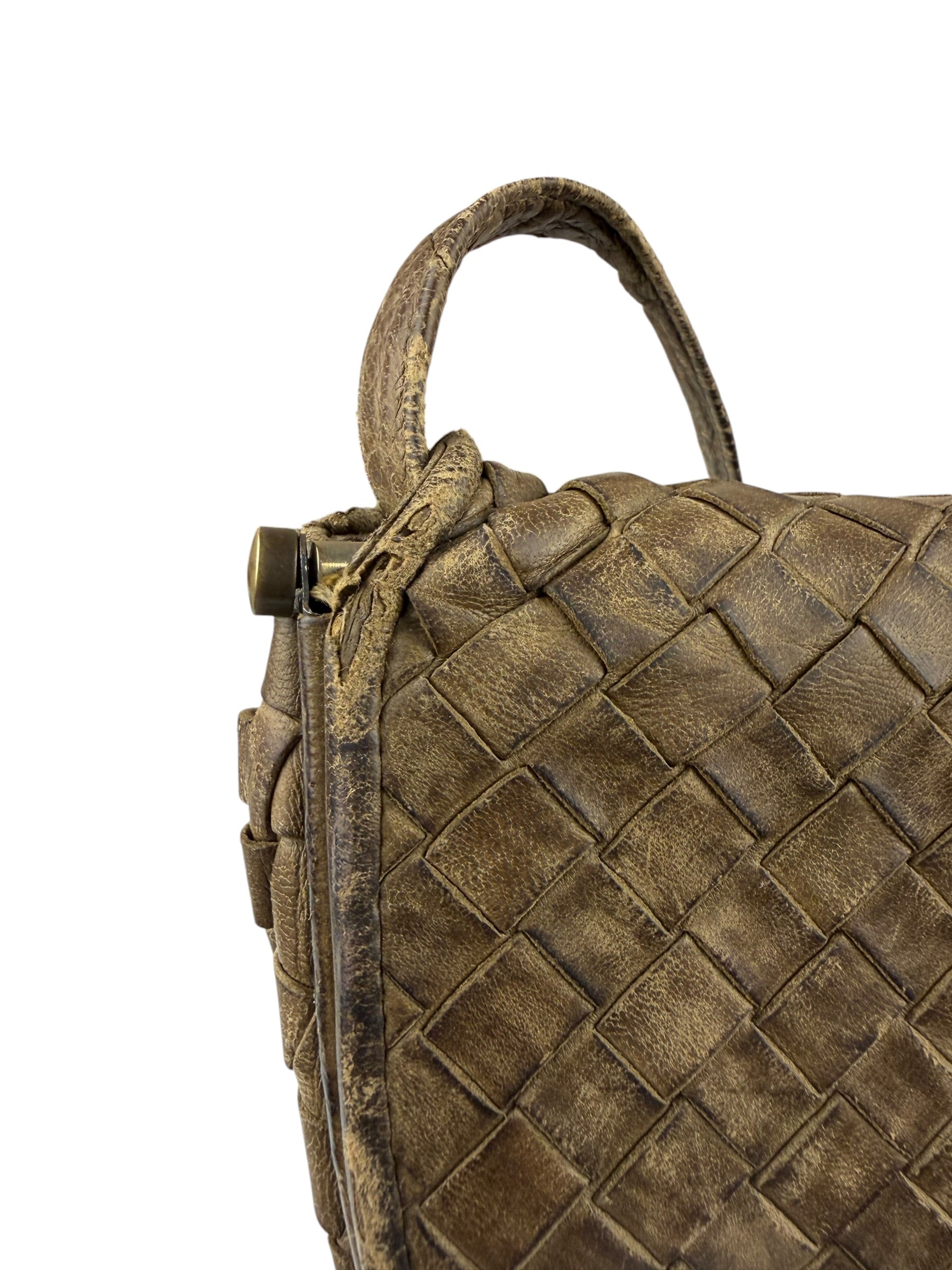 Bottega Veneta Brown Intrecciato Crossbody