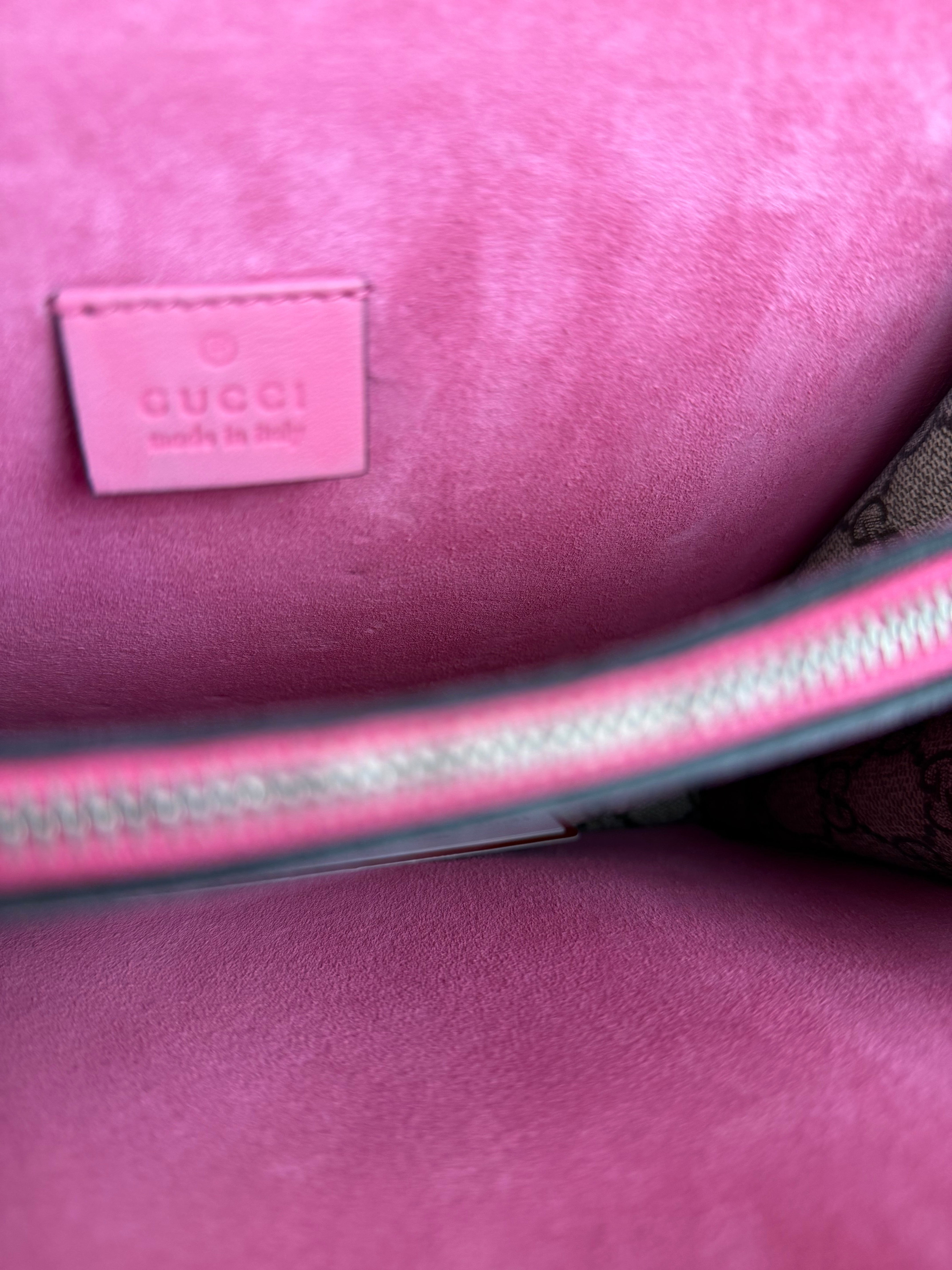 Gucci Pierced Heart Patches Dionysus Chain Shoulder Bag
