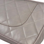 Chanel Light Lilac Calfskin Leather Quilted Flap Chain Bag