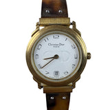 Christian Dior White Round Dial Tortoise Bangle