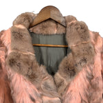 Vintage Pink/Brown Rabbit Fur Coat