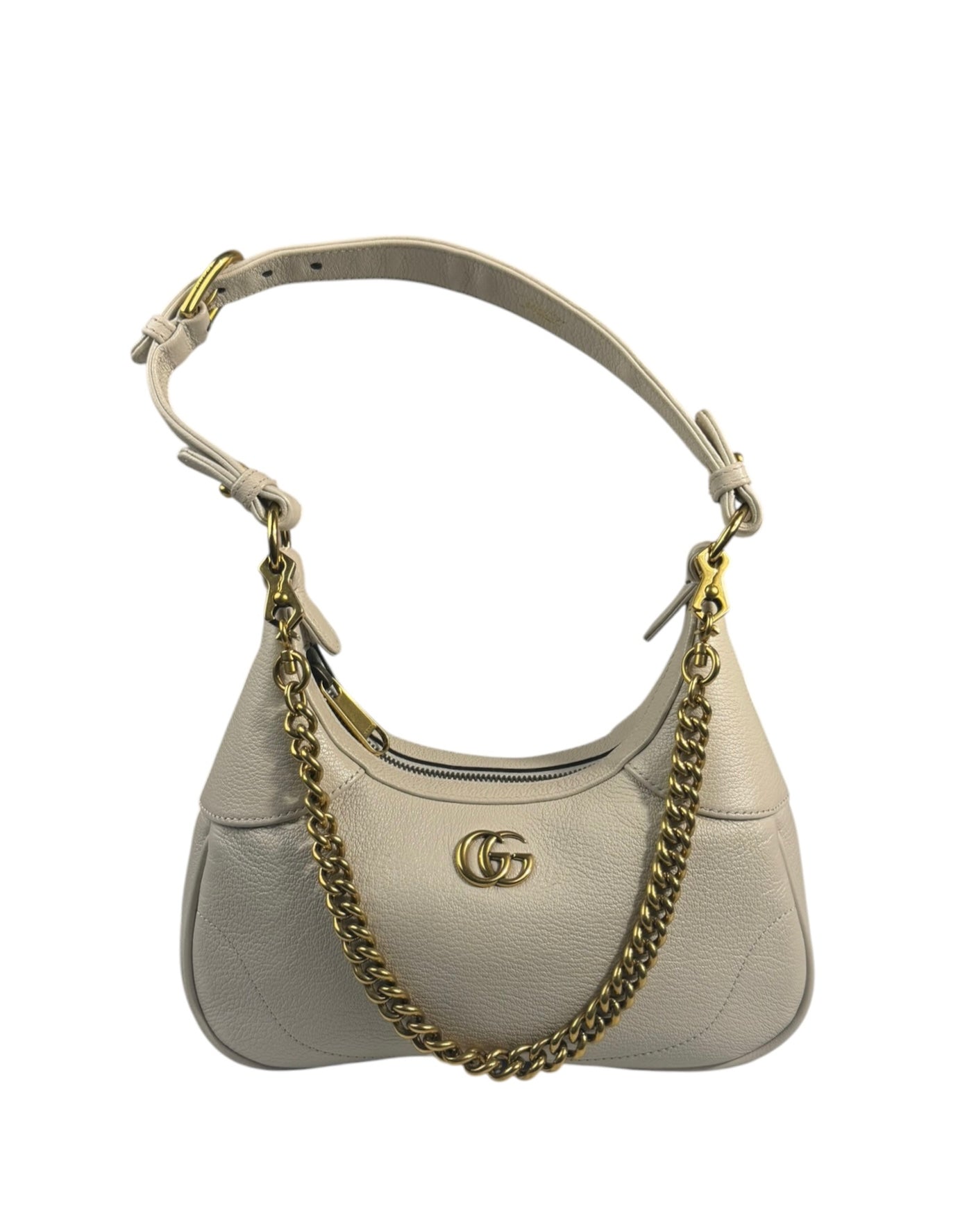 Gucci White Aphrodite Leather Shoulder Bag