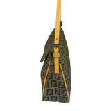 Fendi Beige Leather Trim Zucca Pochette