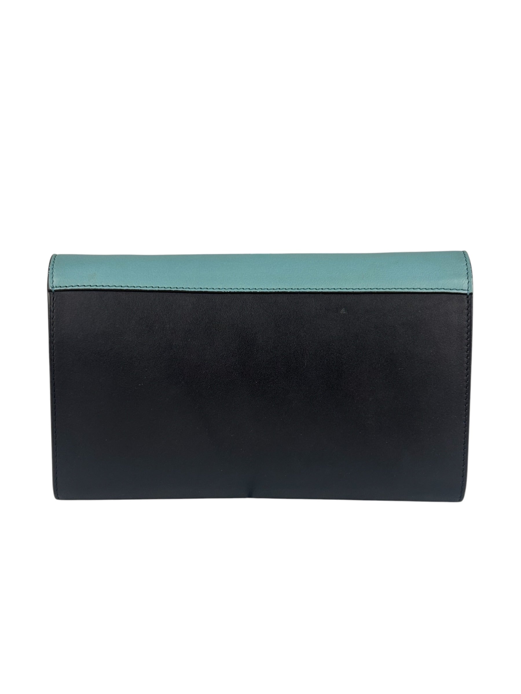 Celine Multi-Colored Leather Pocket Envelope Chain Wallet