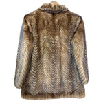 Vintage Brown Chevron Mink Fur Coat
