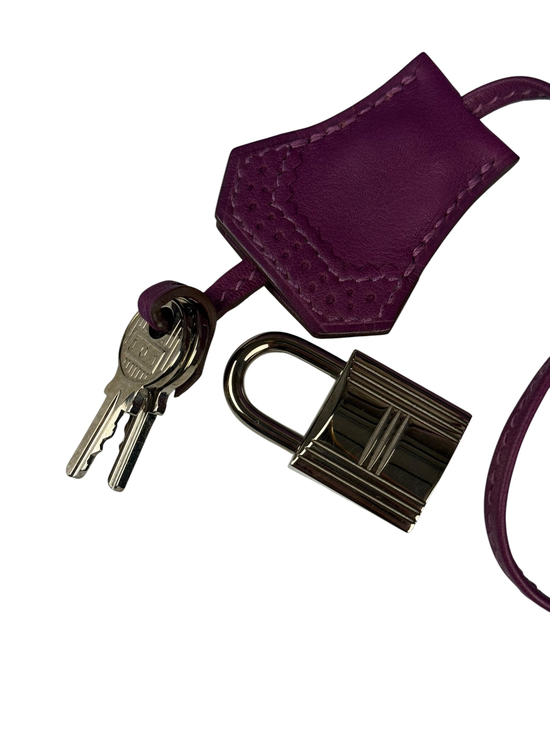 Hermes Kelly 35 Purple Ghillies Swift Togo Leather Handbag 2015