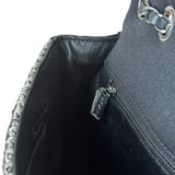 Chanel Black CC Quilted Jersey and Tweed Chain Flap Bag 2014