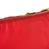 Prada Rosso Red Tessuto Nylon/Saffiano Leather Trim Shoulder Bag