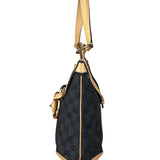 Gucci Vintage Black GG Horsebit Shoulder Bag