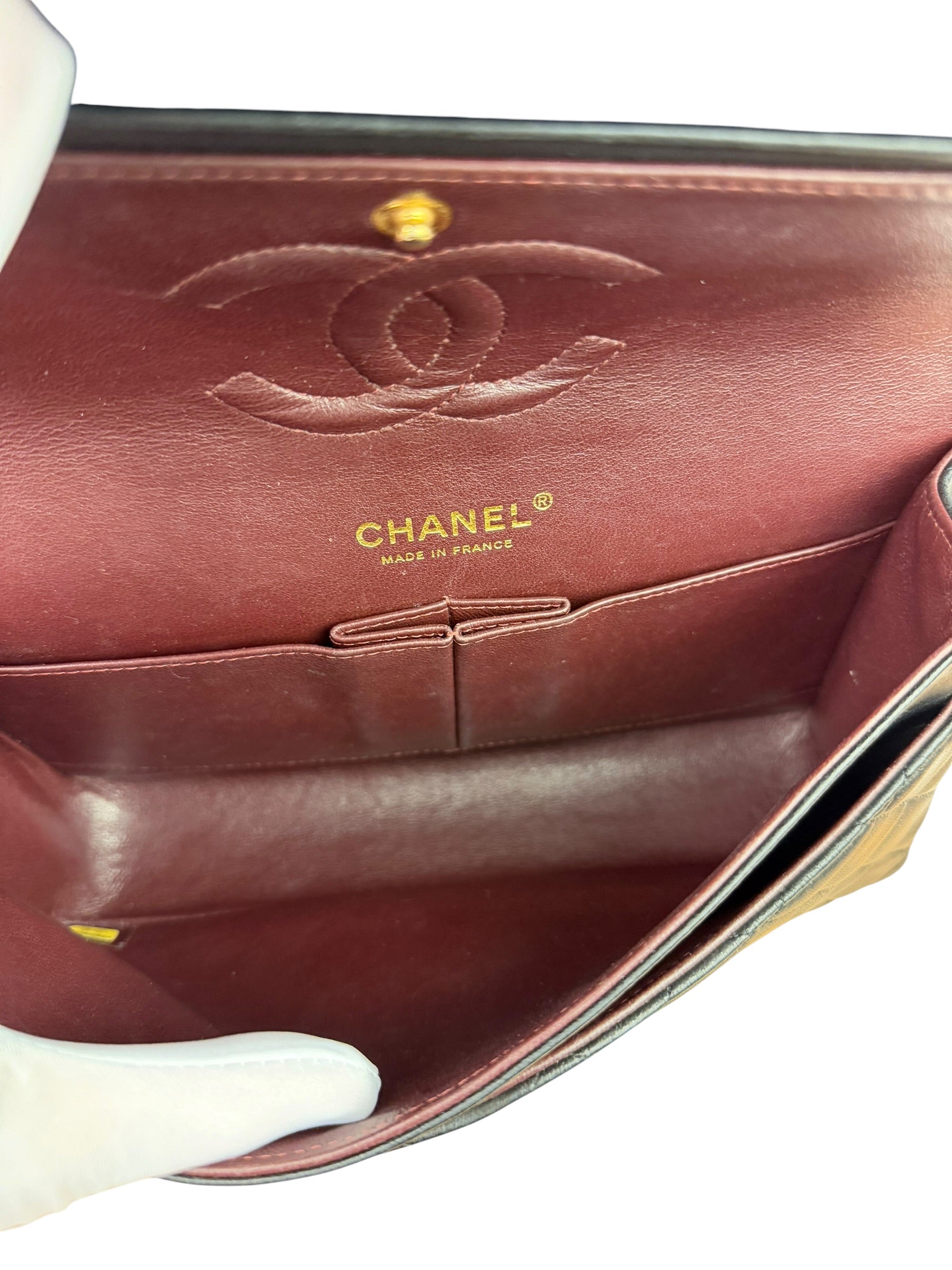 Chanel Black Quilted Leather Classic Medium Double Flap Bag 2014