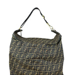 Fendi Vintage Zucca Canvas Collapsible Shoulder Bag