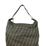 Fendi Vintage Zucca Canvas Collapsible Shoulder Bag