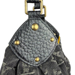 Louis Vuitton Black Denim Mahina Hobo Bag XL