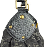 Louis Vuitton Black Denim Mahina Hobo Bag XL