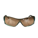 Bvlgari Striking Teal Geometric Temple Sunglasses