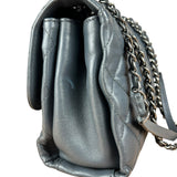 Chanel Dark Grey Quilted Leather Loop Flap Bag 2014