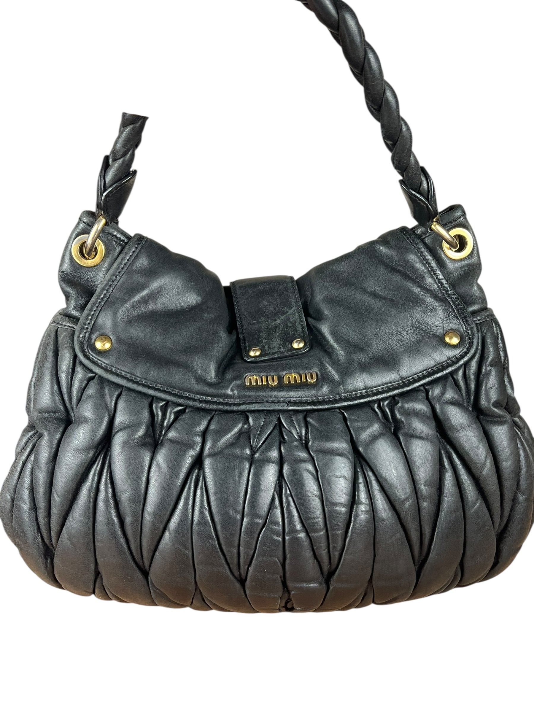 Miu Miu Vintage Calfskin Soho Shoulder Bag