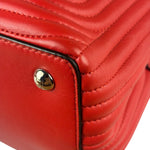 Fendi Vintage Red Calfskin Potcom Click Small Shoulder Bag