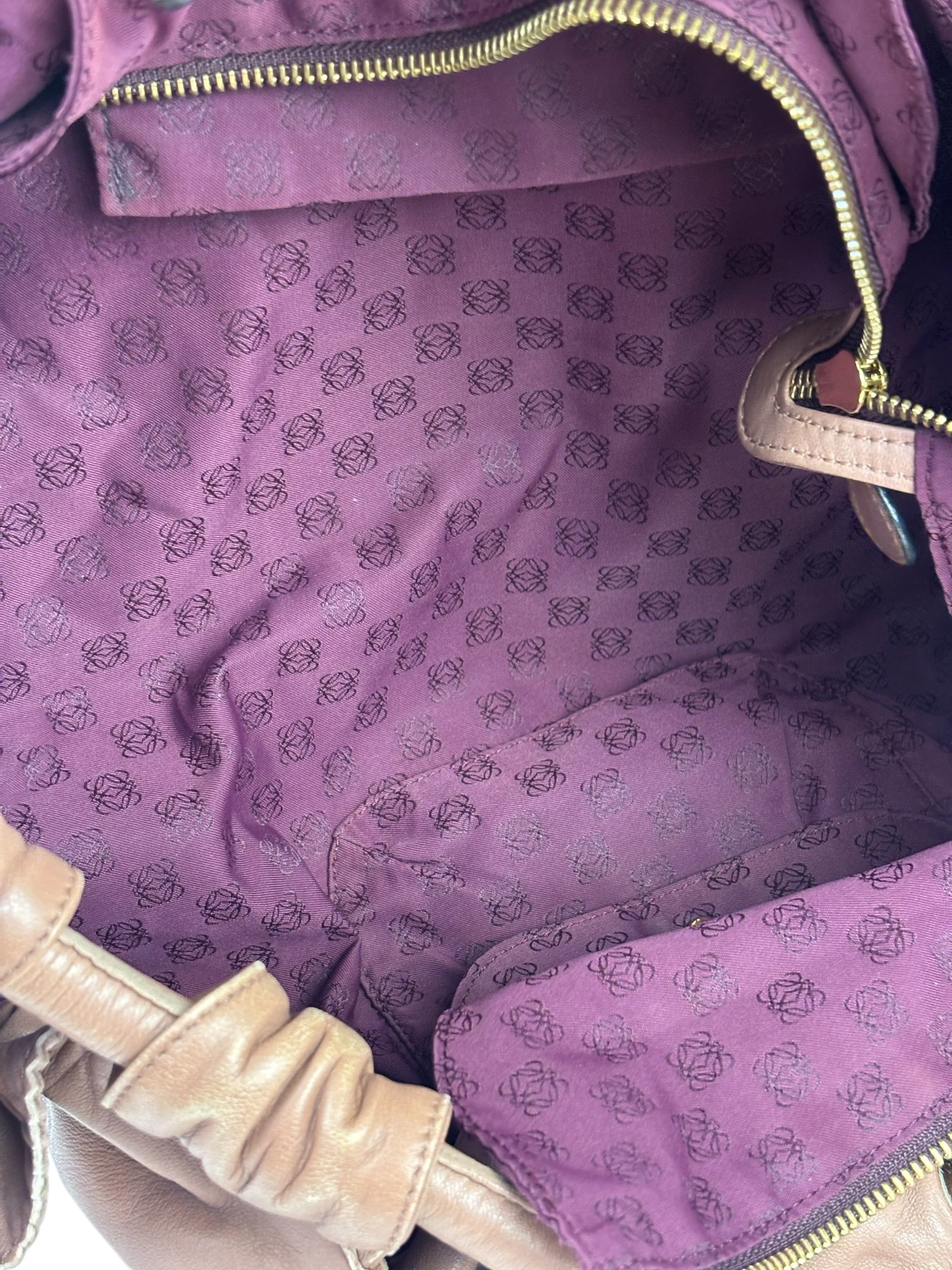 Loewe Dusty Rose Pink Leather Nappa Aire Handbag
