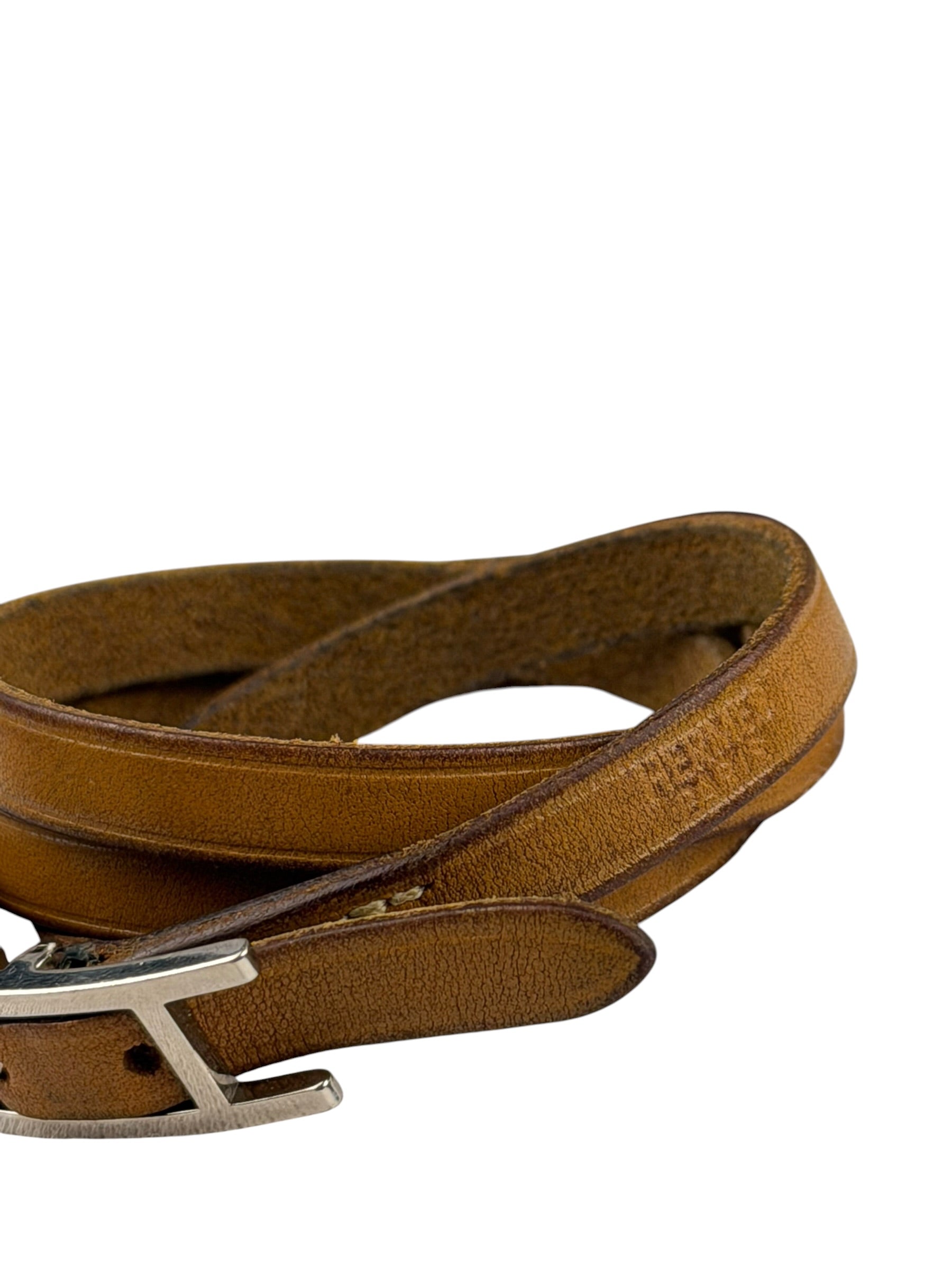 Hermes Brown Hapi 3 Triple Tour Wrap Bracelet