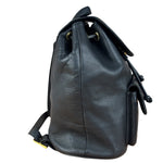 MCM Vintage Black Leather Studded Drawing Backpack