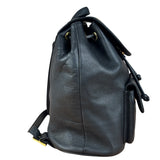 MCM Vintage Black Leather Studded Drawing Backpack