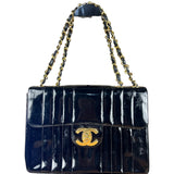 Chanel Mademoiselle Vertical Quilt Single Flap Bag 1994