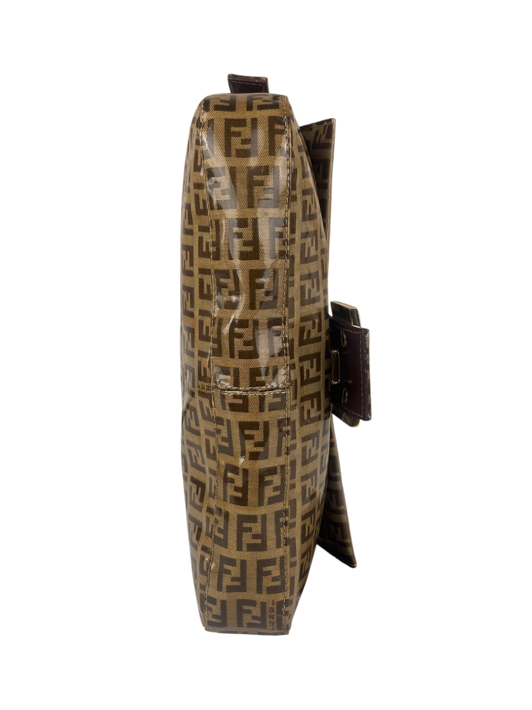 Fendi FF PVC Coated Sequin Buckle Baguette