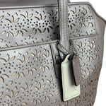Coach Putty Grey Leather Taylor Eyelet Caryall Shoulder Bag