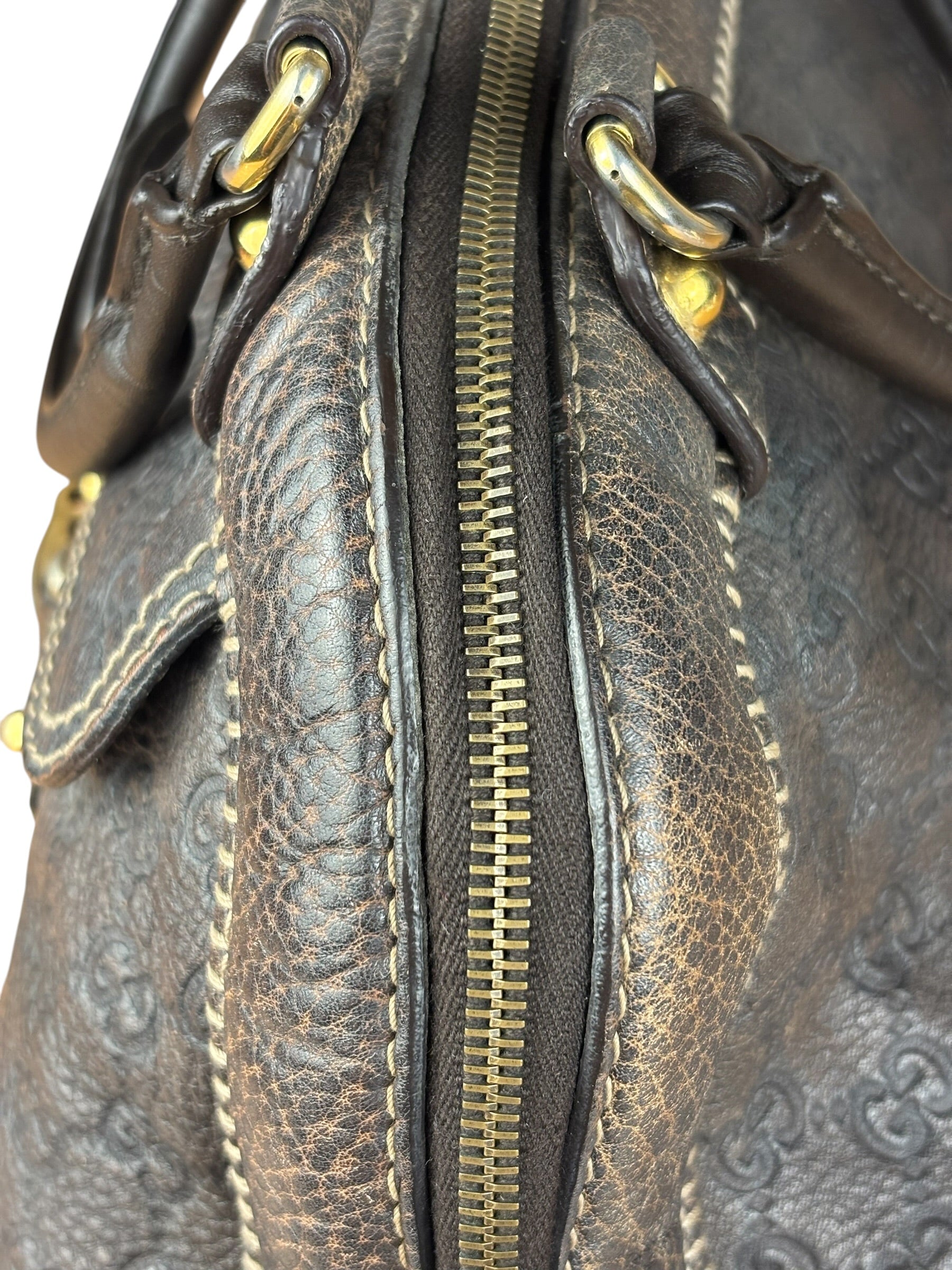 Gucci New Pelham Brown Leather Handbag