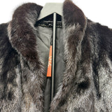 Vintage Black Fur Mid Length Coat
