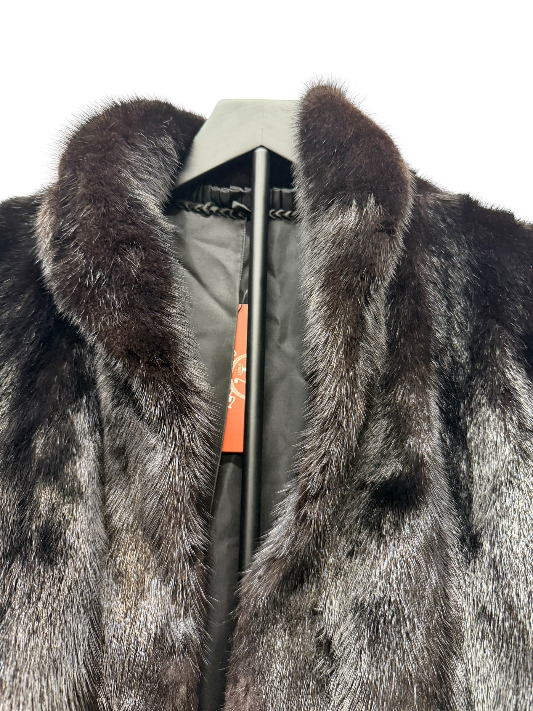 Vintage Black Fur Mid Length Coat