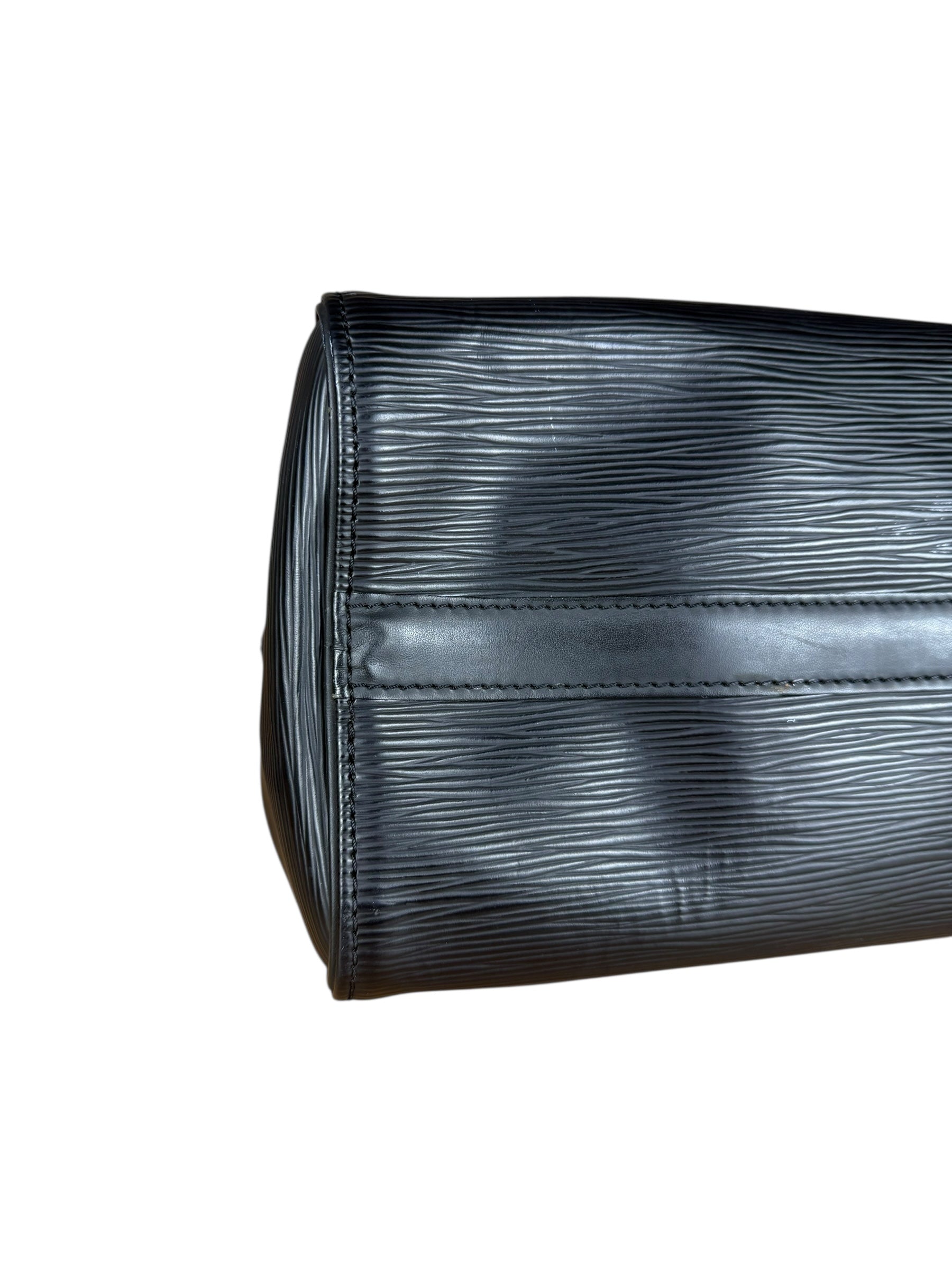 Louis Vuitton Black Epi Speedy 25