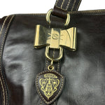Gucci Vintage Dark Brown Leather Duchessa Boston Handbag