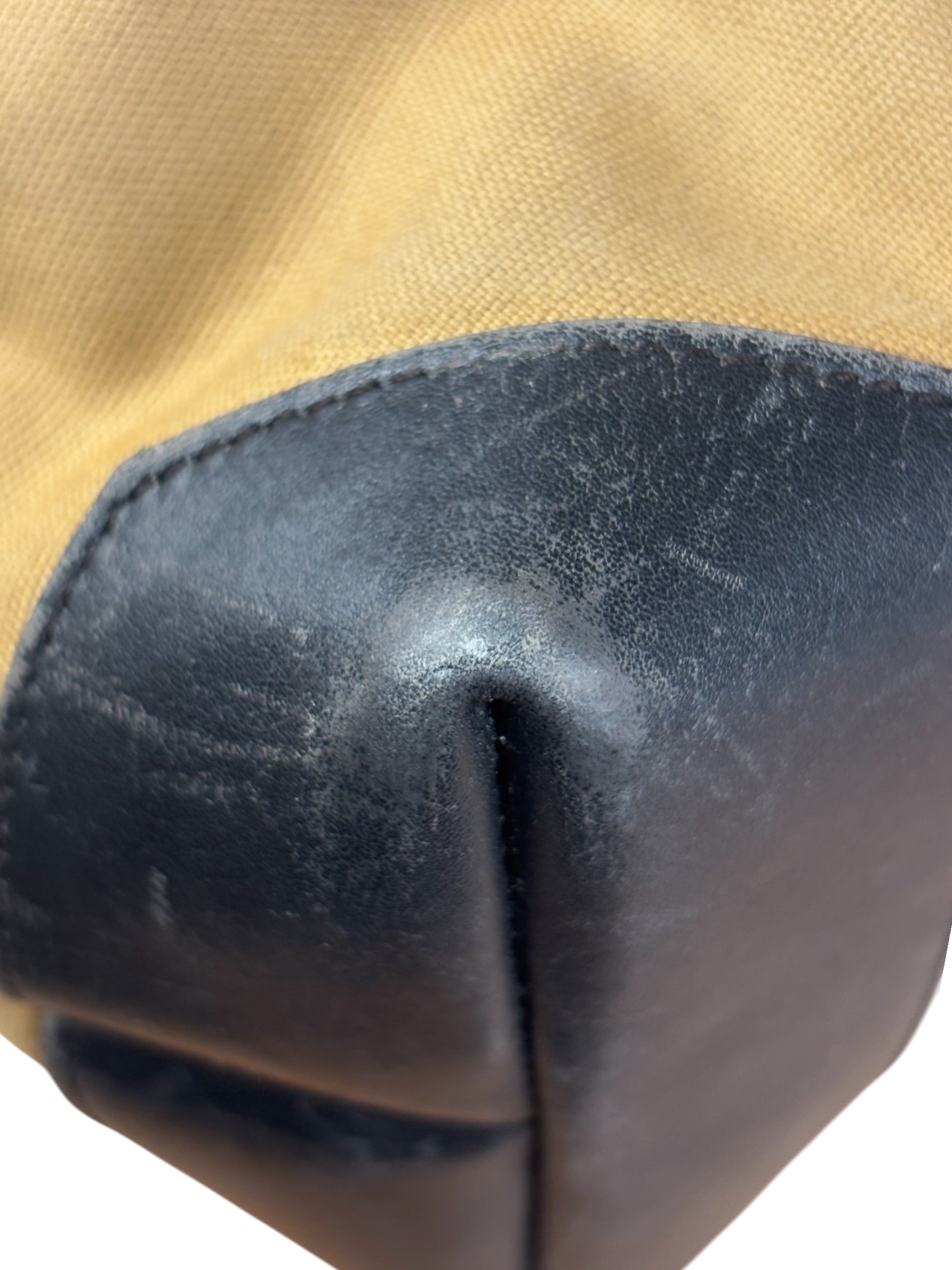 Gucci Vintage Brown Canvas Zip Tote