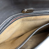 Gucci Vintage Grey Leather Flap Clutch