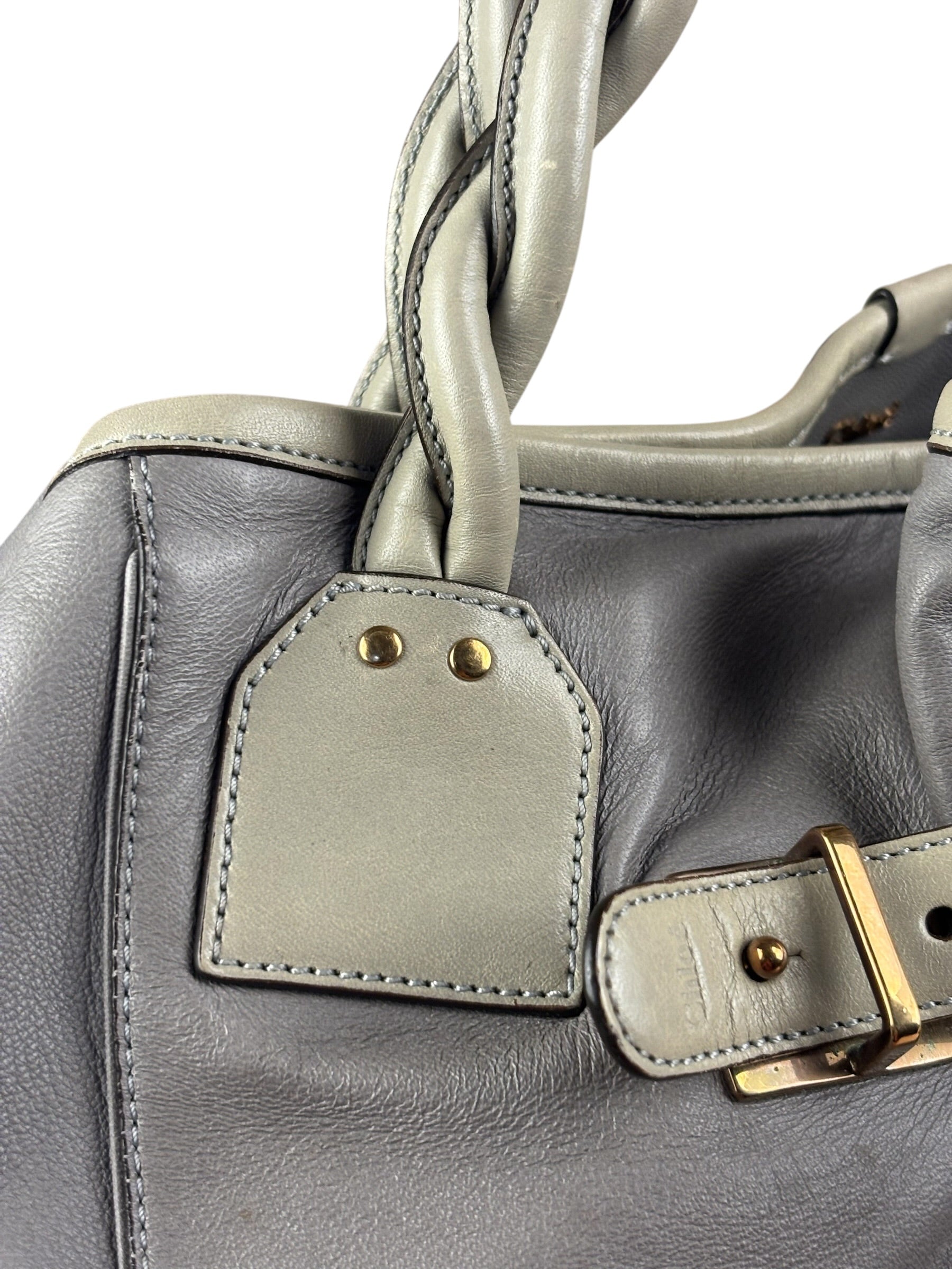 Chloé Vintage Grey Leather Shoulder Bag