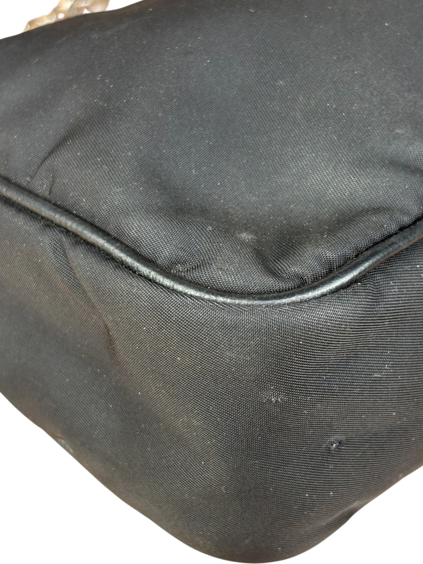 Prada Black Nylon Leather Trim Re-Edition 2005 Two-Way Bag